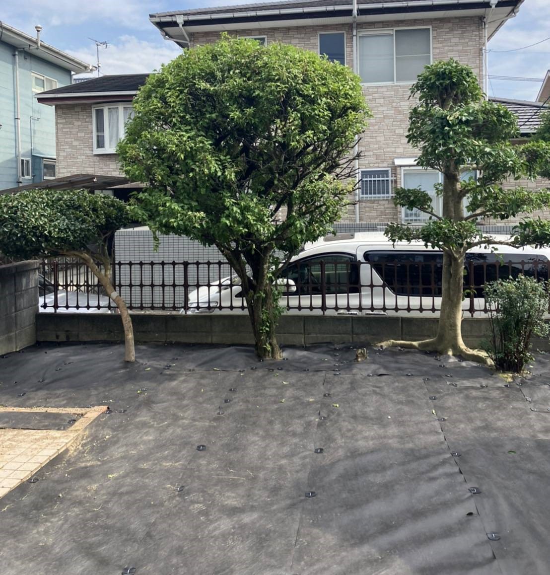 防草シート③